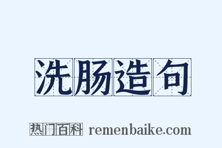 洗肠造句是什么意思的图片